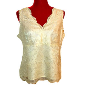 𝅺Josephine Chaus Lace Sleeveless Top Size 12